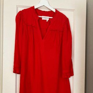 BA&SH V-neck Dress (size M) Red Grenadine Excellent Condition, like new